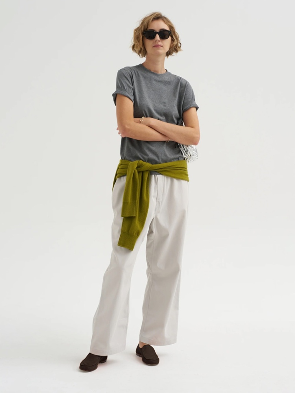 Sofie D'Hoore white cotton pant pipers poussin maryam nassir zadeh 34 S M L O/S